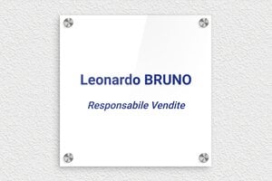 Targhe per porte uffici - Plexiglass - undefined - blanc-bleu - screws-caps - it-cartello-porta-010-1-1747212282327