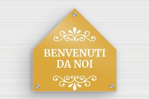 Targhette per porta in alluminio - Cartello in legno 'Benvenuti da noi' per la porta - undefined - or-blanc - screws-caps - it-cartello-porta-alluminio-002-3-1747277633705