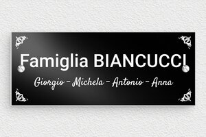 Targhette per porta in alluminio - Alluminio stampato - undefined - noir-blanc - screws - it-cartello-porta-alluminio-002-5-1747277651654