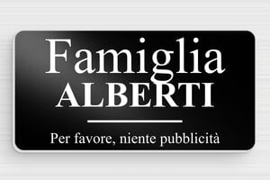 Targhe con nome casa - Alluminio - undefined - noir-blanc - glue - it-cartello-porta-alluminio-007-3-1747279725372