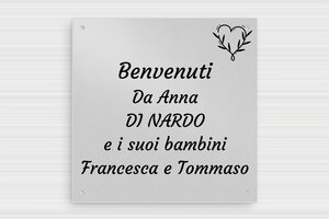 Targhette per porta in alluminio - Alluminio stampato - undefined - anodise-noir - holes-only - it-cartello-porta-casa-alluminio-002-4-1747277647403