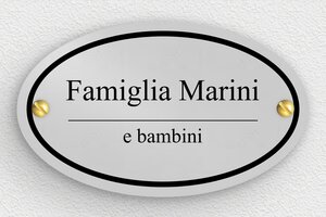 Targhette per porta in alluminio - Alluminio stampato - undefined - anodise-noir - screws - it-cartello-porta-casa-alluminio-003-2-1747277664872