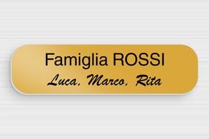 Targhe con nome casa - Alluminio - undefined - or-noir - glue - it-cartello-porta-casa-alluminio-008-3-1747279728987