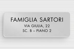 Targhe con nome casa - Alluminio - undefined - anodise-noir - glue - it-cartello-porta-casa-alluminio-011-3-1747279738937