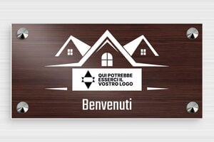 Targhette per porta in legno - PVC - undefined - noyer-blanc - screws-caps - it-cartello-porta-casa-legno-001-2-1747277727630