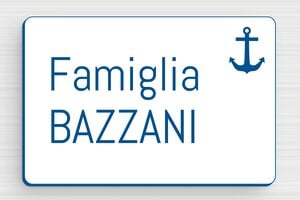 Targhe con nome casa - PVC - undefined - blanc-bleu - glue - it-cartello-porta-casa-pvc-011-3-1747280618888