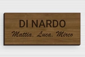 Targhette per cassette postali in legno - Legno - undefined - noyer - glue - it-cartello-porta-legno-casa-006-3-1747279749565