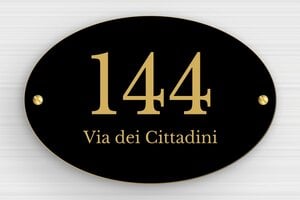 Targhette per porta in pvc - PVC - undefined - noir-or - screws - it-cartello-porta-pvc-003-4-1747278108085