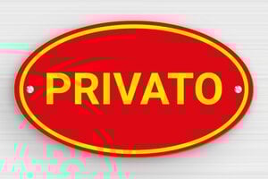 Targhette per porta in pvc - Cartello Ovale 'Proprietà Privata' - undefined - rouge-jaune - screws - it-cartello-porta-pvc-casa-002-1-1747278056126