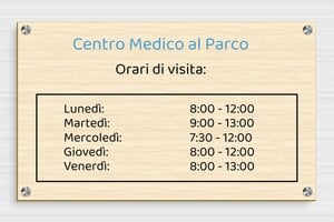 Targhe professionali in legno - Legno - undefined - erable - screws-spacer - it-cartello-pratica-legno-006-3-1747280306392