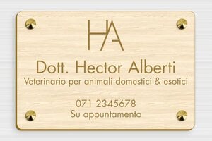 Targhe professionali - Legno - undefined - erable - screws-caps - it-cartello-pratica-legno-011-3-1747280355313