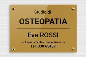 Targhe professionali in plexiglas - Plexiglass - undefined - or-fonce-noir - screws-caps - it-cartello-pratica-plexi-003-2-1747219819019
