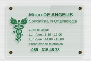 Targhe in plexiglass trasparente - Plexiglass trasparente Verde - undefined - vert - screws-spacer - it-cartello-pratica-plexi-trans-001-4-1747220263529