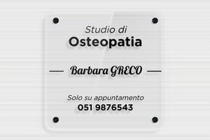 Targhe professionali - Plexiglass trasparente - undefined - transparent - screws-spacer - it-cartello-pratica-plexi-trans-016-3-1747280539676