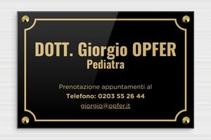 Targhe professionali in plexiglas - Plexiglass - undefined - noir-or - screws-caps - it-cartello-pratica-plexiglass-001-5-1747219739841