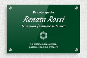 Targhe professionali per psicologi - Plexiglass - undefined - custom - screws-spacer - it-cartello-pratica-psicologica-001-5-1747217168777