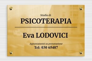 Targhe professionali per psicologi - Ottone - undefined - poli - screws-caps - it-cartello-pratica-psicologica-003-3-1747217273744