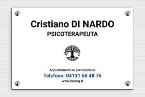 Targhe professionali - PVC - undefined - custom - screws-caps - it-cartello-pratica-psicologica-003-4-1747217285323