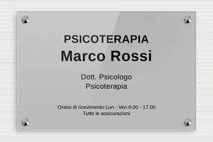 Targhe professionali per psicologi - Plexiglass - undefined - custom - screws-caps - it-cartello-pratica-psicologica-004-1-1747217310869