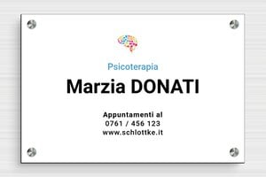 Targhe professionali per psicologi - PVC - undefined - custom - screws-spacer - it-cartello-pratica-psicologica-004-2-1747217321419