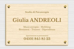 Targhe professionali in legno - Legno - undefined - erable - screws-caps - it-cartello-pratica-psicologica-004-3-1747217345994