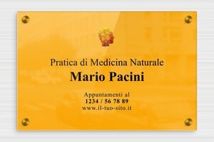 Targhe per ufficio personalizzate - Plexiglass - undefined - miroir-or-noir - screws-caps - it-cartello-pratica-psicologica-004-5-1747217387727