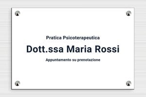 Targhe professionali per psicologi - PVC - undefined - custom - screws-caps - it-cartello-pratica-psicoterapeutica-005-3-1747217428939