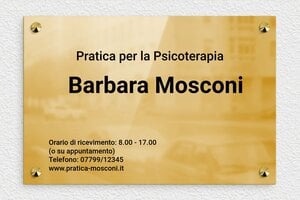 Targhe professionali per psicologi - Ottone - undefined - poli - screws-caps - it-cartello-pratica-psicoterapia-001-1-1747217128353