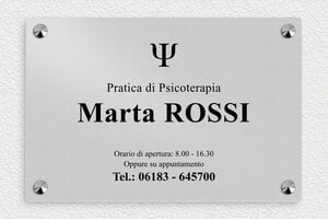 Targhe professionali - Alluminio - undefined - anodise - screws-caps - it-cartello-pratica-psicoterapia-001-3-1747217150596