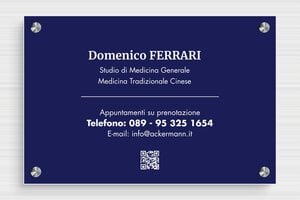 Targhe professionali in pvc - PVC - undefined - bleu-marine-blanc - screws-spacer - it-cartello-pratica-pvc-002-2-1747220031067