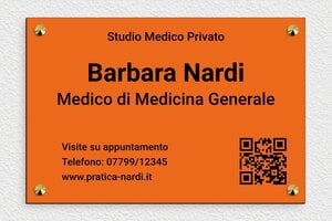 Targhe professionali in pvc - PVC - undefined - orange-noir - screws-caps - it-cartello-pratica-pvc-003-3-1747220091571