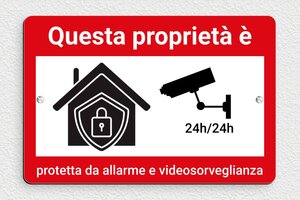 Cartelli proprietà privata - Cartello 'Proprietà Privata, Videosorvegliata' - undefined - custom - screws - it-cartello-privato-002-1-1747213625686