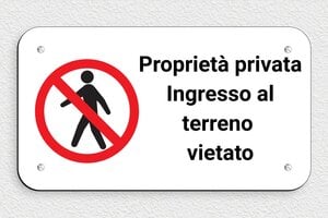 Cartelli proprietà privata - Cartello 'Proprietà privata, ingresso vietato' - undefined - custom - screws - it-cartello-privato-020-1-1747213689135