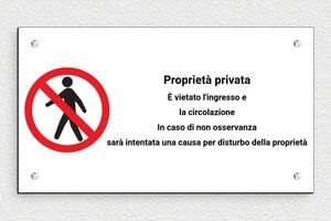 Cartelli proprietà privata - Cartello 'Proprietà privata, ingresso vietato' - undefined - custom - screws - it-cartello-privato-020-2-1747213802660