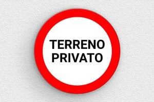 Cartelli proprietà privata - Cartello rotondo 'Proprietà Privata' - undefined - custom - glue - it-cartello-privato-025-1-1747213570728