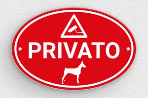 Cartelli proprietà privata - Cartello Ovale 'Proprietà Privata' - undefined - rouge-blanc - screws - it-cartello-privato-037-1-1747213723131