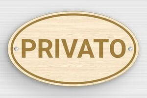 Cartelli proprietà privata - Cartello ovale 'Proprietà Privata' - undefined - erable - screws - it-cartello-privato-037-2-1747213756722