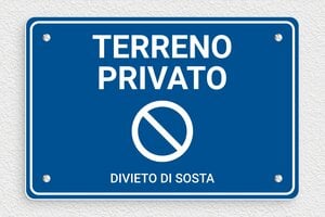 Cartelli proprietà privata - Cartello 'Proprietà privata, divieto di sosta' - undefined - bleu-blanc - screws - it-cartello-privato-038-1-1747213734437