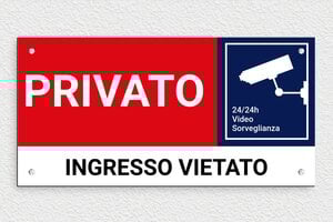 Cartelli proprietà privata - Cartello 'Proprietà privata sorvegliata da video' - undefined - custom - screws - it-cartello-privato-040-1-1747213558244