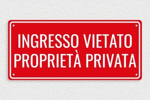 Cartelli proprietà privata - Cartello 'Proprietà privata, ingresso vietato' - undefined - rouge-blanc - screws - it-cartello-privato-045-1-1747213538656