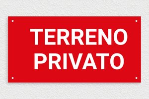 Cartelli proprietà privata - Cartello 'Terreno Privato' - undefined - rouge-blanc - screws - it-cartello-privato-1-1747213595182