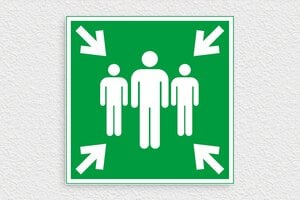 Segnaletica di sicurezza sul lavoro - Cartello Punto di Ritrovo - undefined - vert-blanc - glue - it-cartello-segnalazione-001-3-1747296963922