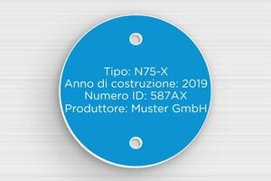 Targhe di identificazione industriale - PVC - undefined - bleu-ciel-blanc - holes-only - it-cartello-segnale-003-5-1747217089145