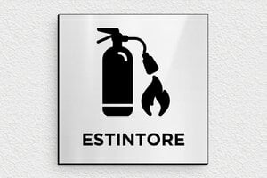 Cartelli antincendio - Cartello grigio per estintore - undefined - gris-brillant-noir - glue - it-cartello-segnale-antincendio-003-3-1747210950757