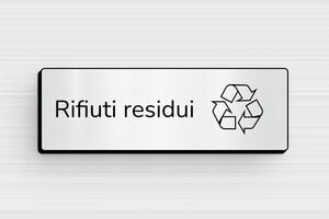 Targhe di identificazione industriale - Cartello 'Si prega di suonare' - undefined - gris-brosse-noir - glue - it-cartello-segnale-italiano-003-2-1747217069171