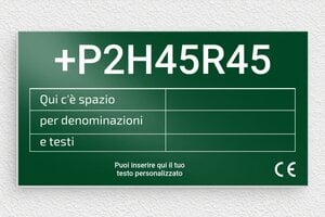 Targhe di identificazione industriale - Alluminio - undefined - vert - glue - it-cartello-segnale-italiano-004-1-1747217105939