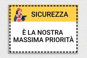Segnaletica di sicurezza sul lavoro - Cartello 'La sicurezza è la nostra priorità' - undefined - custom - glue - it-cartello-sicurezza-011-3-1747210807089