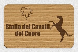 Targhe personalizzate per cavalli - Legno - undefined - chene - screws - it-cartello-stalla-cavalli-001-3-1747209988469