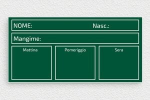 Targhe personalizzate per cavalli - PVC - undefined - vert-sapin-blanc - glue - it-cartello-stalla-cavalli-007-3-1747210138486