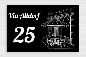 Targhette per porta d'ingresso - Cartello decorativo '36 Quai des Orfèvres' - undefined - noir-blanc - glue - it-cartello-stradale-003-4-1747215747255